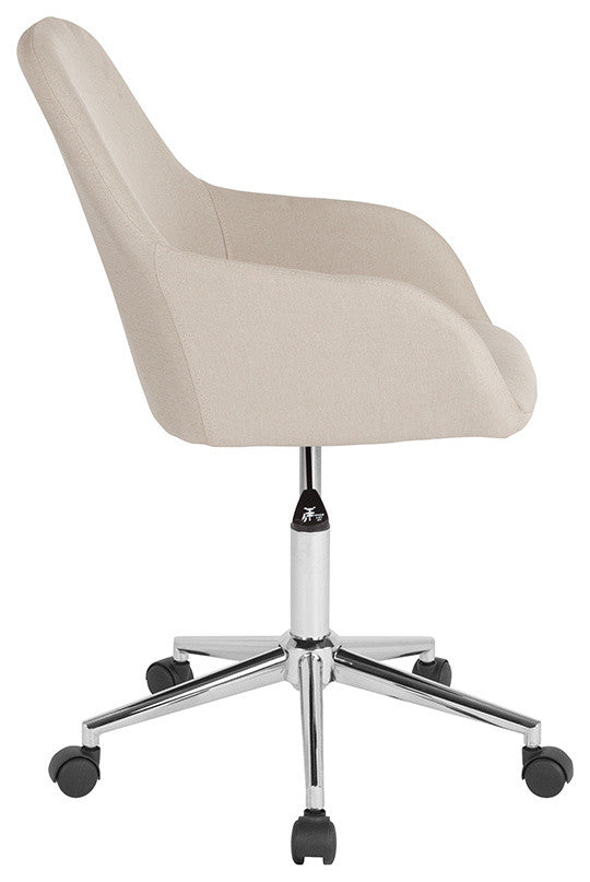Cortana Home and Office Mid-Back Chair, Beige Fabric