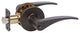 Delaney Hardware Dayton Keyed Entry Lever Set, Tuscany Bronze