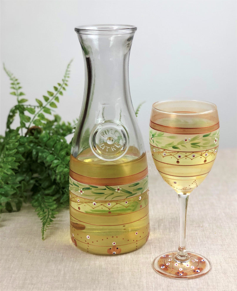 Mosaic Gold Garland Carafe