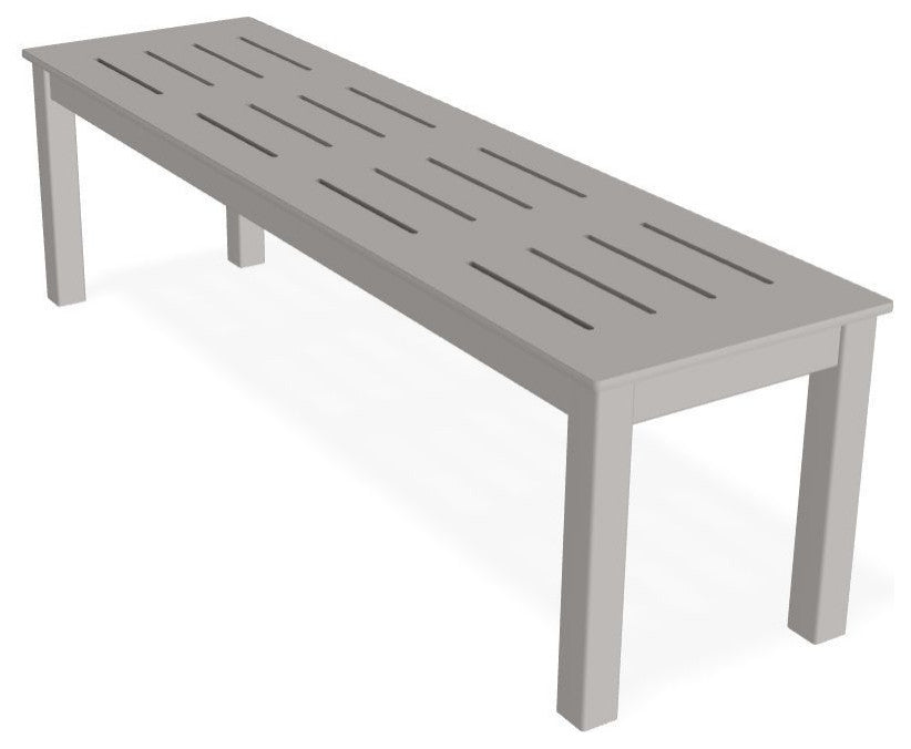 Bazza Outdoor Bench, Warm Gray