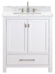 Avanity Modero 30" Vanity, White Finish, Cala White Engineered Stone Top