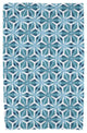 Water Mosaic, Geometric Print Beach Towel, Teal