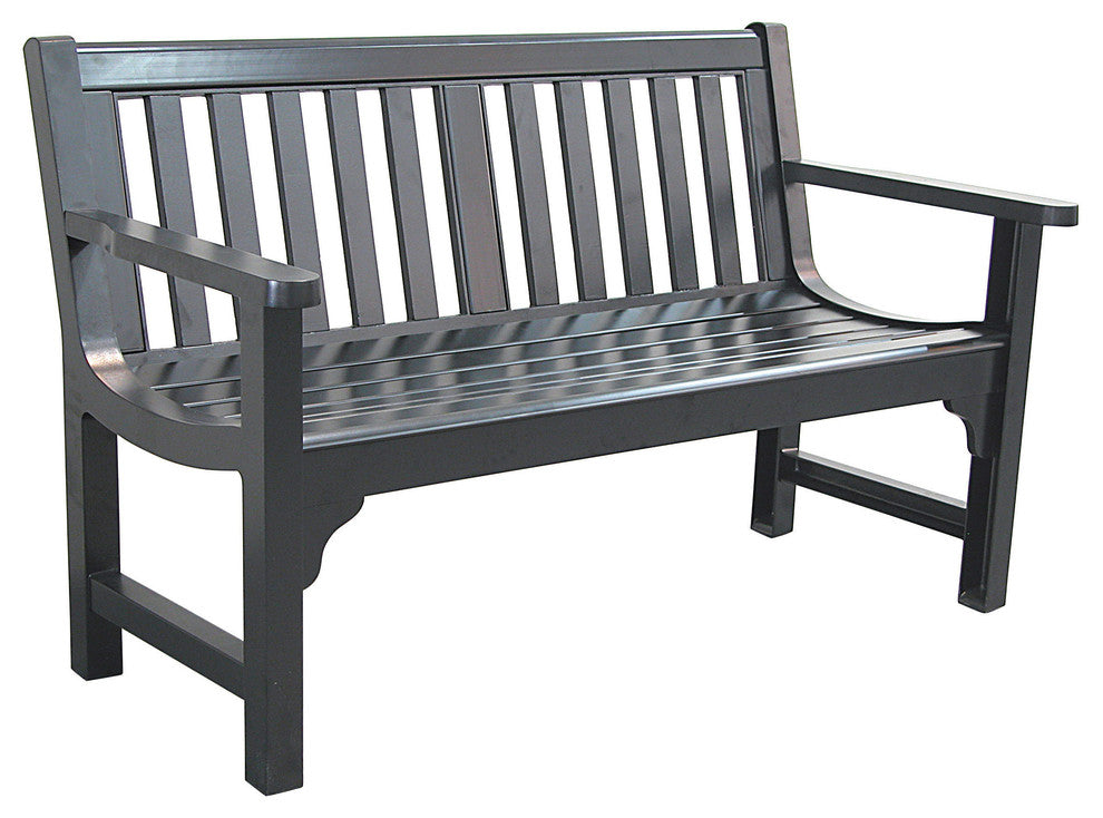 Charleston Bench in Semi-Matte Black