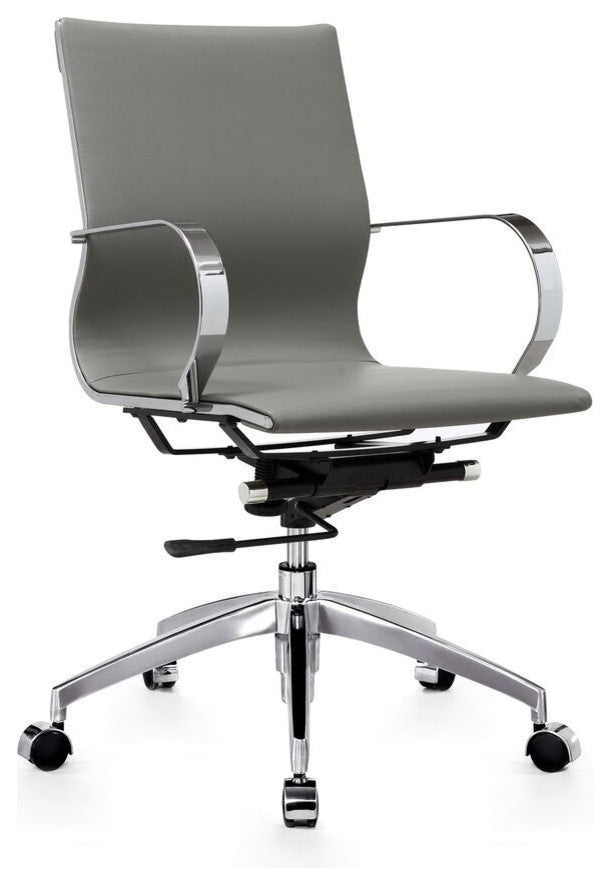 Modern Slide Mid Back Management Office Chair,Gray