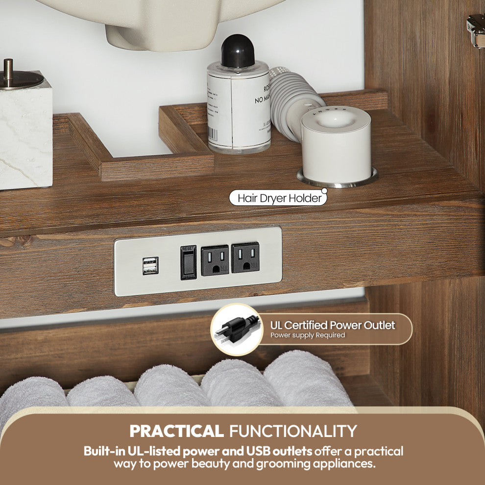 Javier Bath Vanity, Composite Stone Top, Antique Gray, 60", Single Vanity, No Mirror