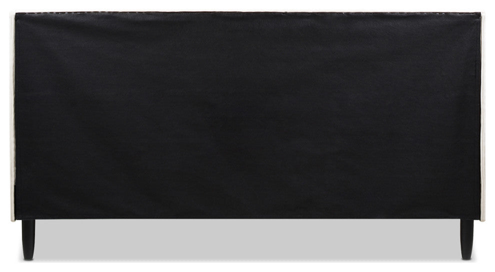 Aspen Modern Vertical Tufted Upholstered Platform Bed, French Beige Performance Velvet, King