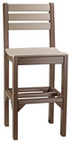 Set of 4 Poly Island Dining Chairs, Weatherwood & Chestnut Brown, Bar Height