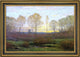 Dwight W Tryon Dawn Early Spring Framed Premium Canvas Print, 27"x18"