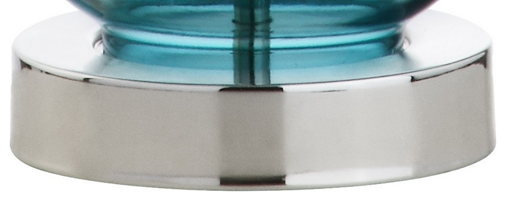 Colette 20" Mini Glass Table Lamp, Amalfi Blue, Set of 2