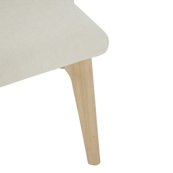 Safavieh Couture Rowland Linen Dining Chair Ivory / Natural