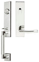Oslo Lever, Tubular Entry Handleset, Left Hand Reverse, Polished Stainless Steel