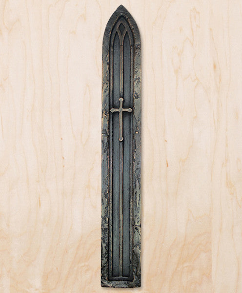 Cathedral 18" Entryway Door Pull, Wrought Iron