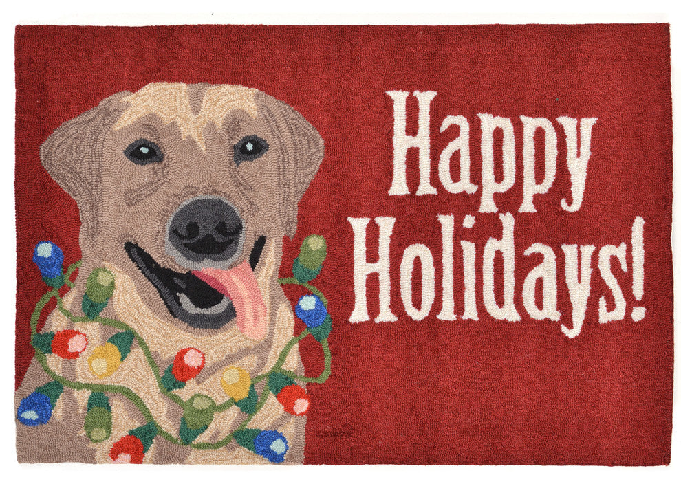 Frontporch Happy Holidays Indoor/Outdoor Rug Red 2'6x4'