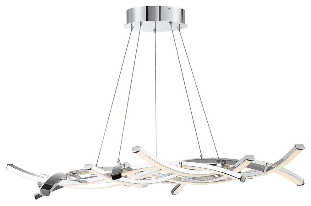 Divergence 44" LED Chandelier, Chrome