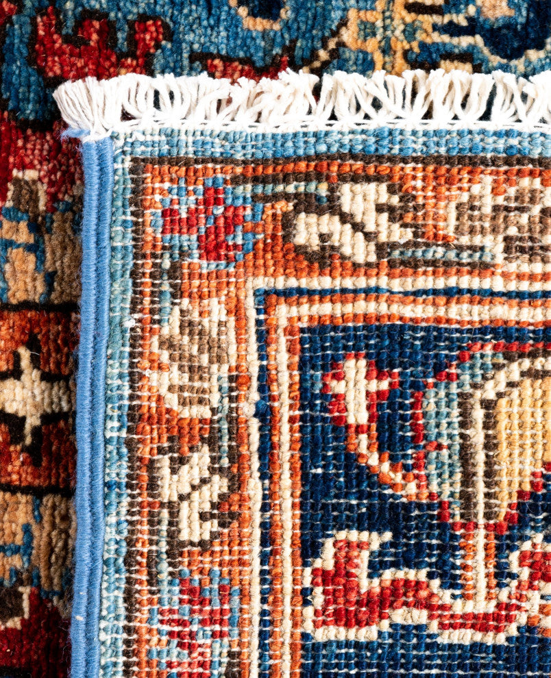 Serapi One-of-a-Kind Hand-Knotted Area Rug Light Blue, 2'7" x 10'0"
