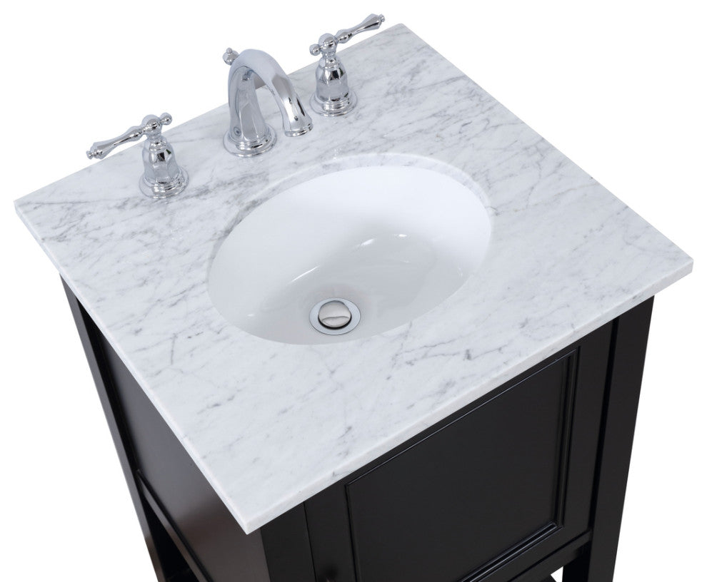 Matilda 19" Single Bathroom Vanity Set, Black