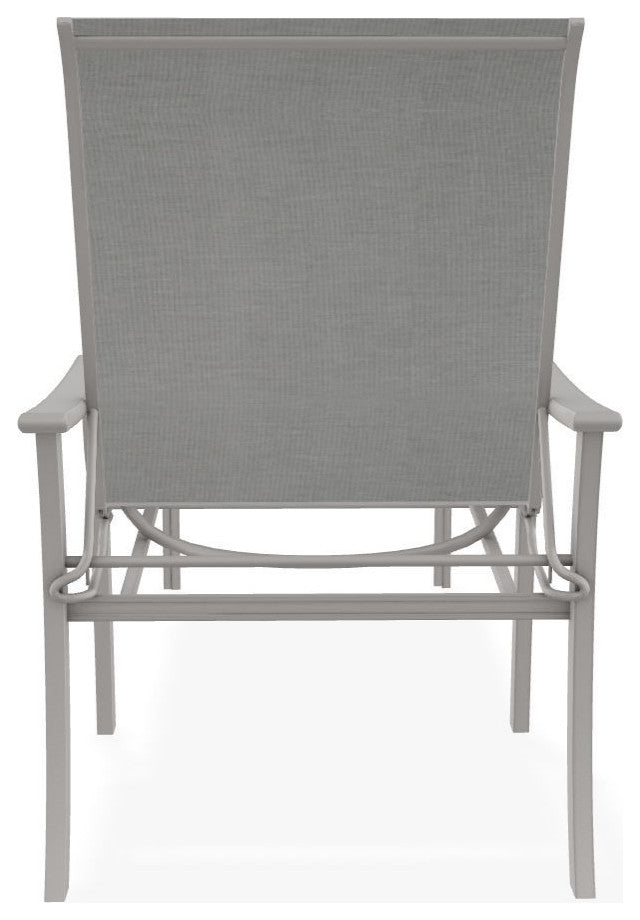 St. Catherine Sling 4-Position Outdoor Chaise Lounge, Alloy/Warm Gray