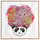Deny Designs Dash And Ash Panda Flowers Framed Wall Art