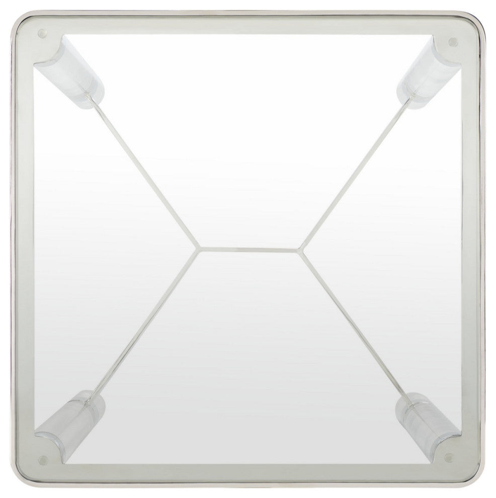 Safavieh Couture Suzanna Acrylic Accent Table, Silver