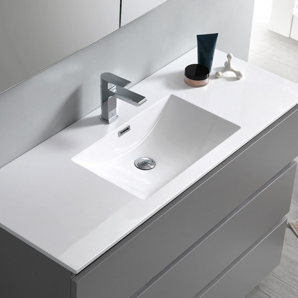 Fresca Lazzaro 48" Gray Cabinet With Integrated Sink