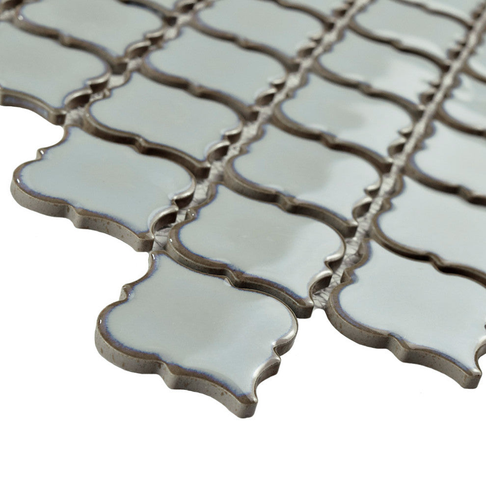 Hudson Tangier Mosaic Floor and Wall Tile, Silk White, Sample