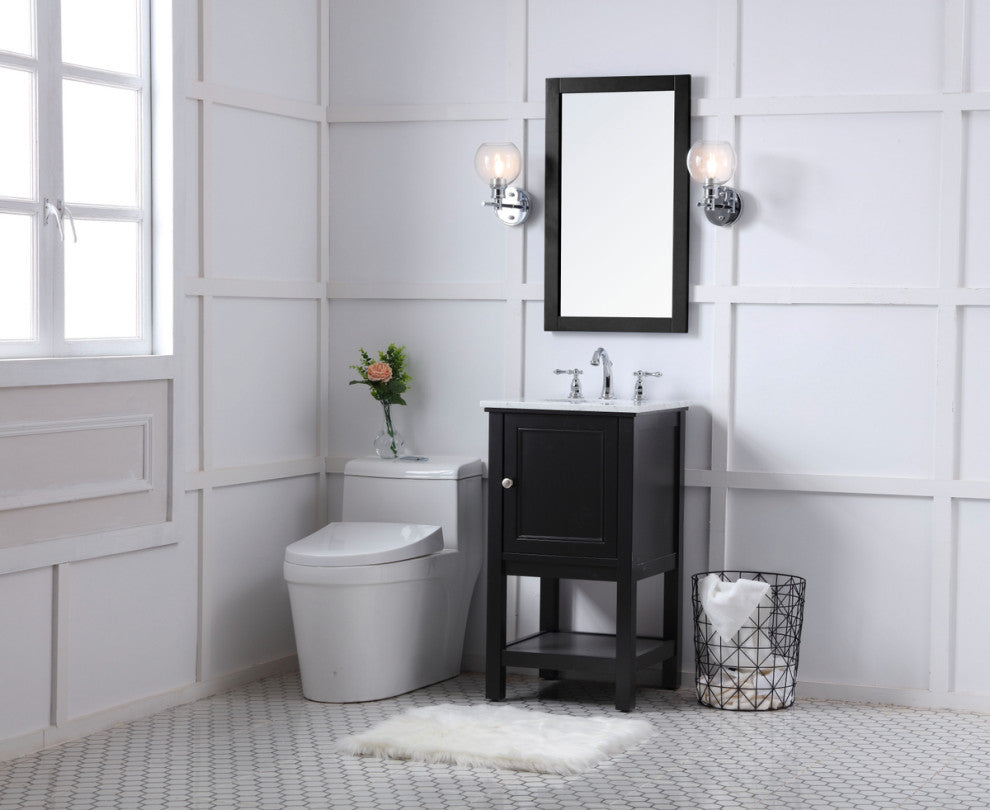 Matilda 19" Single Bathroom Vanity Set, Black