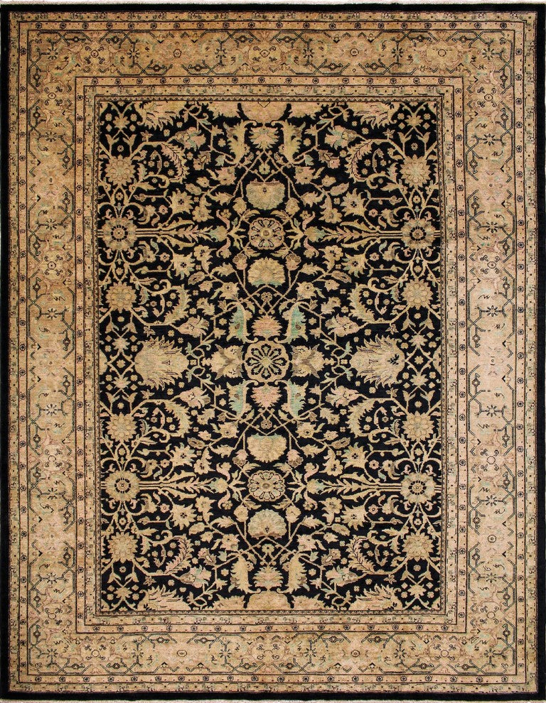 Peshawar Hala Black/Beige Rug, 9'4x11'11