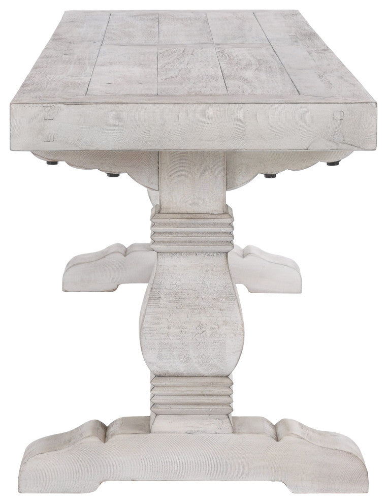 Quincy Reclaimed Pine Bench by Kosas Home, Nordic Ivory, 18hx66wx16d