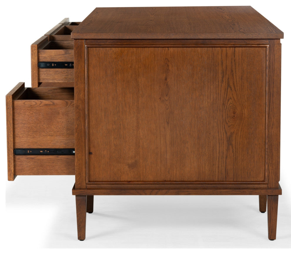 Safavieh Couture Ariella 5 Drawer Wood Desk, Walnut