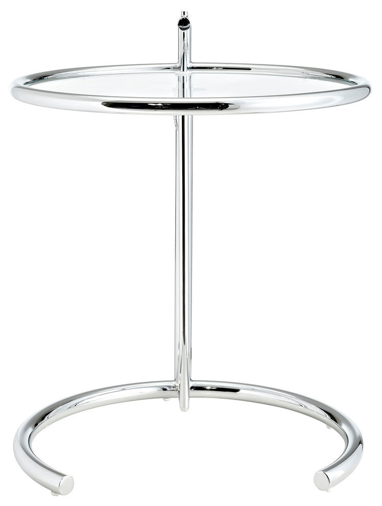 Eileen Gray Chrome Side Table, Silver