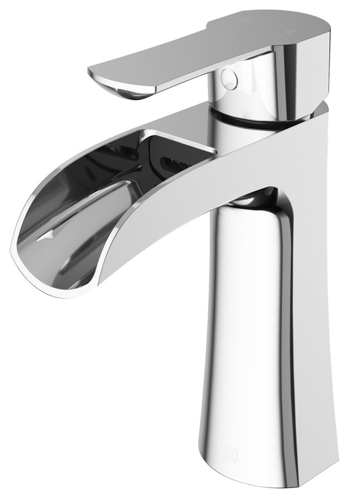 VIGO Paloma 7" H Single Handle Single Hole Bathroom Faucet, Chrome, Without Extras