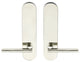 Sunrise Lever, Tubular Passage, Polished Stainless Steel, 2-3/8" Backset