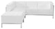 Melrose White Leather Sectional Configuration, 3 Pieces