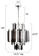 9-Light Stainless Steel Polish Nickel Chandelier
