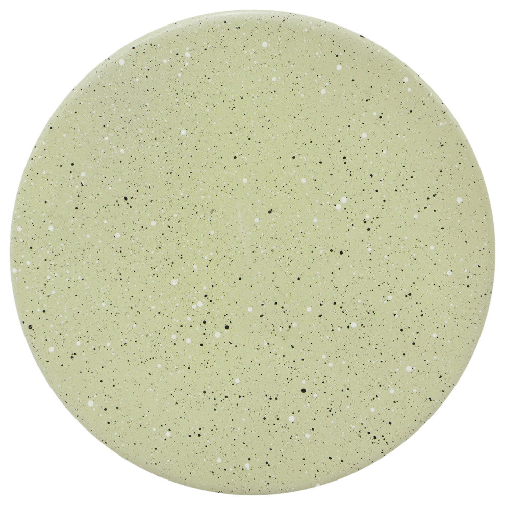 Anika Iron Terrazzo End / Side Table, Green