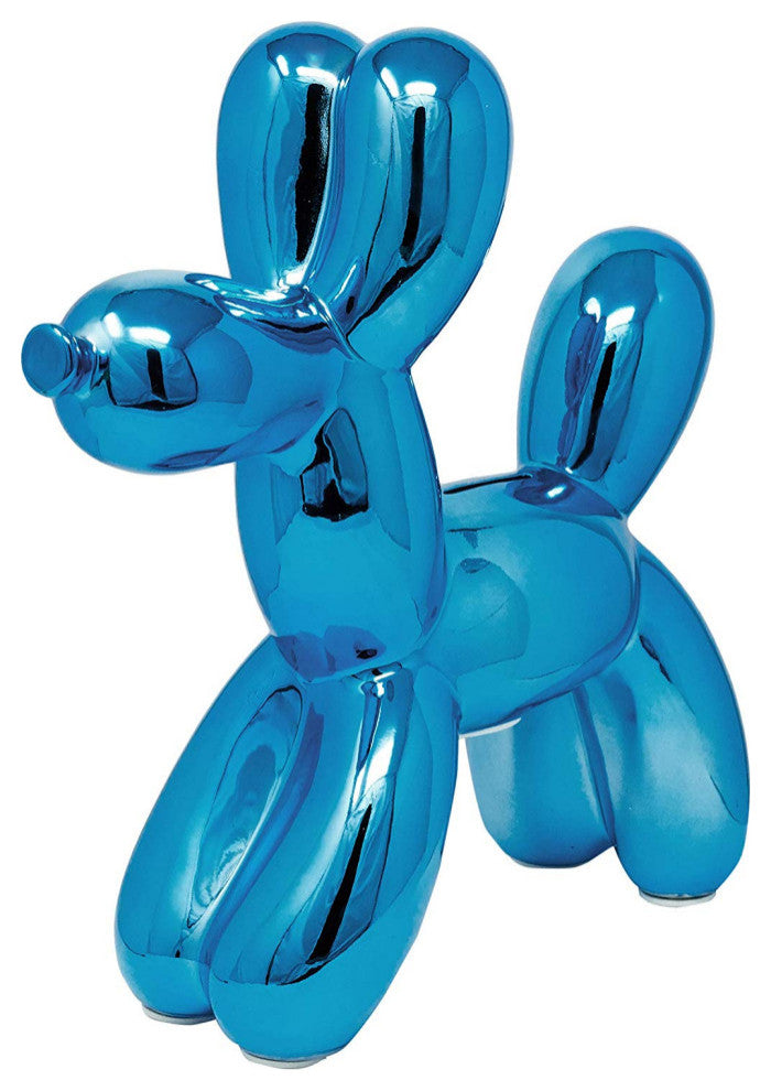 Interior Illusions Plus Royal Blue Ceramic Dog Piggy Bank - 12" tall