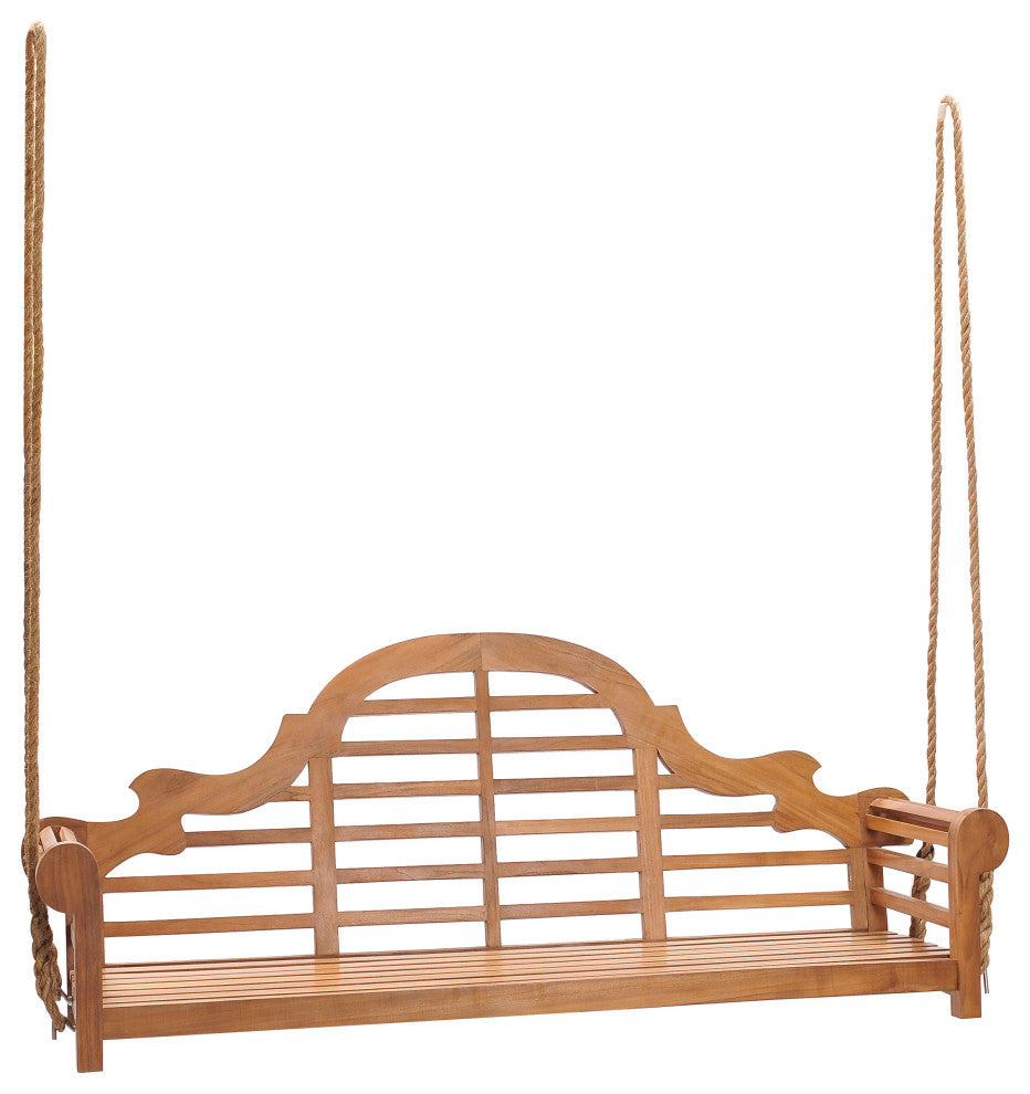 Teak Wood Lutyens Double Outdoor Porch Swing made from A-grade Teak Wood