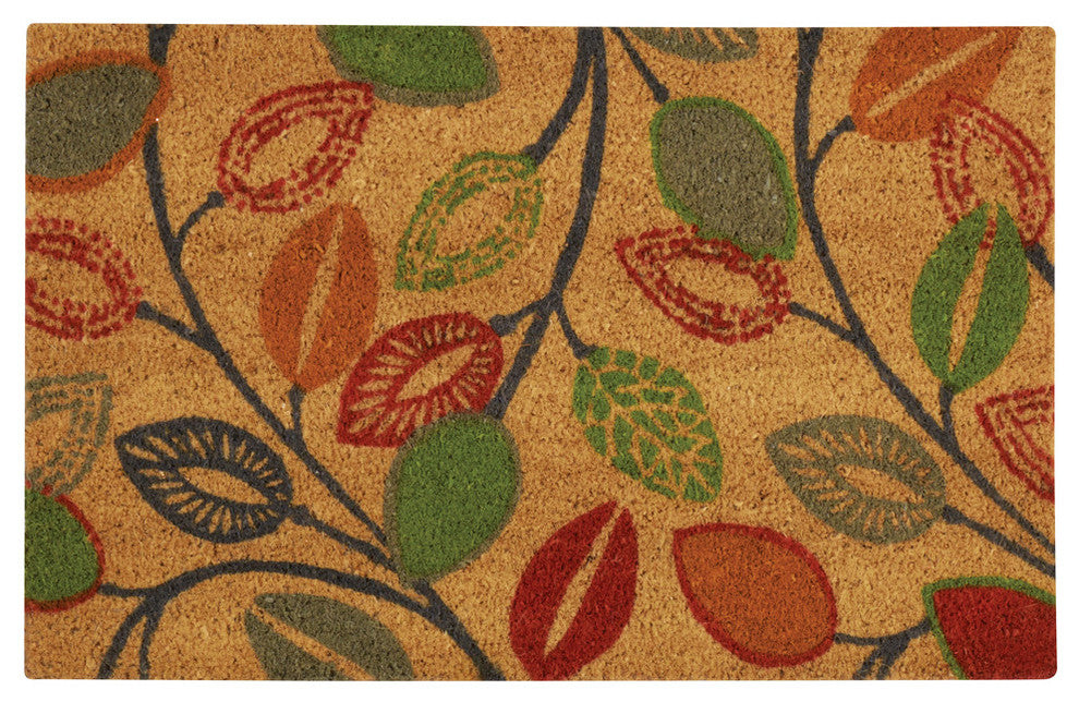 Waverly Greetings "Leaflet" Doormat, Gray, 1'6"x2'4"