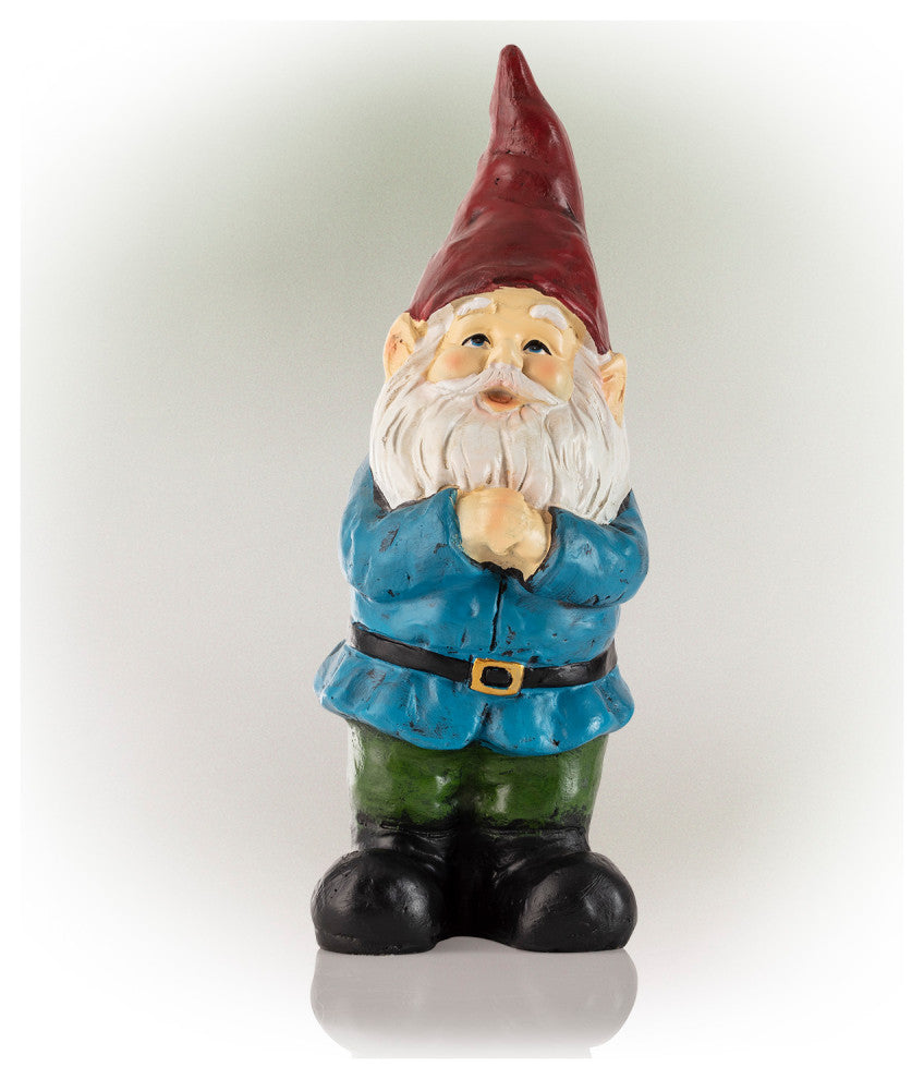 Bearded Garden Gnome Statue with Red Hat