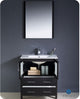 Torino 30" Espresso Modern Bathroom Vanity With Integrated Sink, FFT1030BN