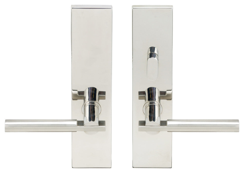 Sequoia Lever, Tubular Passage With Privacy Bolt, LH, Polished Stainless Steel