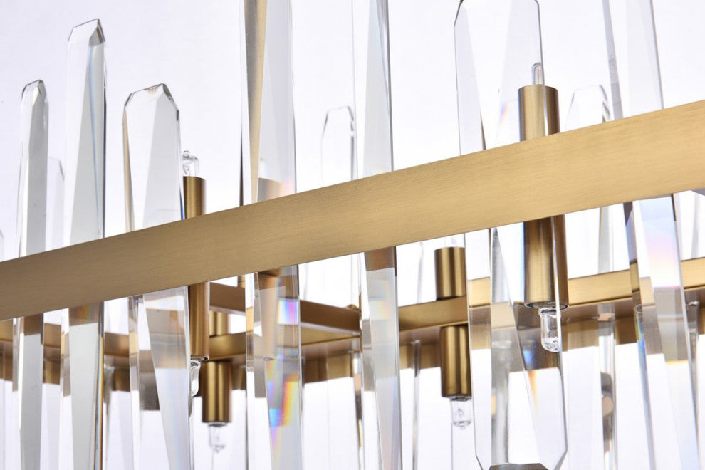 Modern Satin Gold 16-Light Chandelier