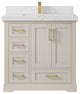 Boston 36" Center Sink Bath Vanity in Fine Grain 2" Empira Quartz