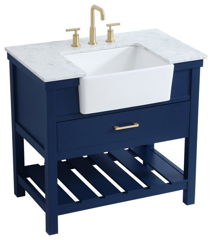 Home Living 22" Farmhouse Blue-Light Bathroom Vanity