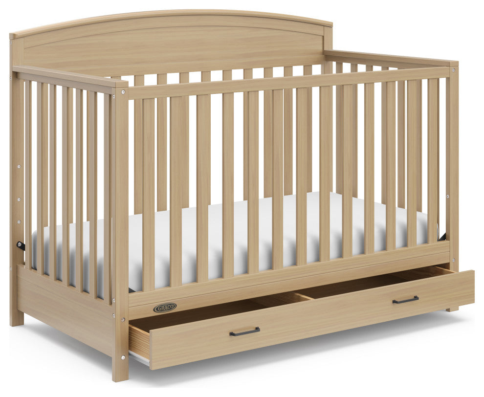 Graco Benton 5-in-1 Convertible Crib With Drawer, Driftwood