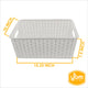 Plastic Rattan Storage Box Basket Organizer, White, Large