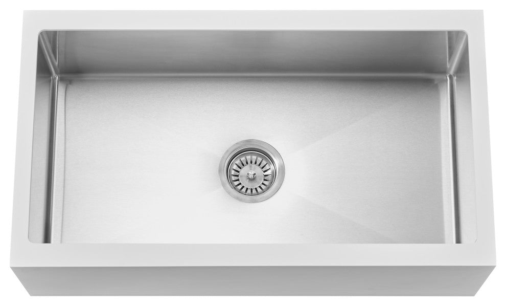 Single Bowl Farmhouse Stainless Sink, 33"