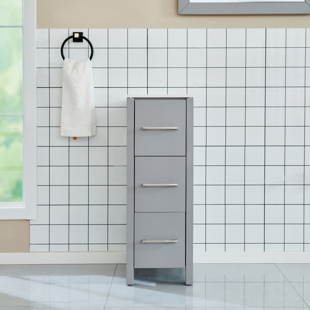 Vanity Art Vanity Cabinet, 12", Gray