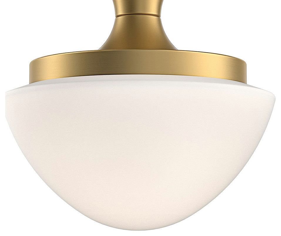 Hinkley Knox Extra Small Semi-Flush Mount, Lacquered Brass