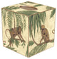 TB366-Monkey & Palms on Ivory Tissue Box Cover